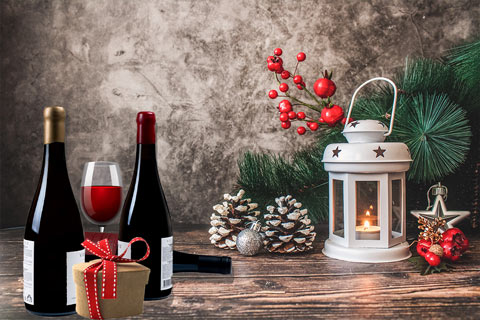 Wine Bottle as Christmas Present